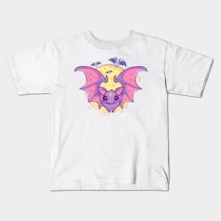 Kawaii Bat Pastel Goth Kids T-Shirt